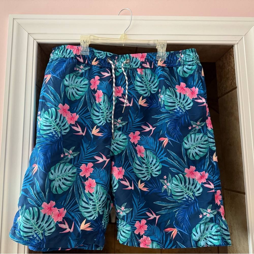 NWT Snapper Rock Rainforest Tropical Blue Floral Men's Swim Shorts size XL